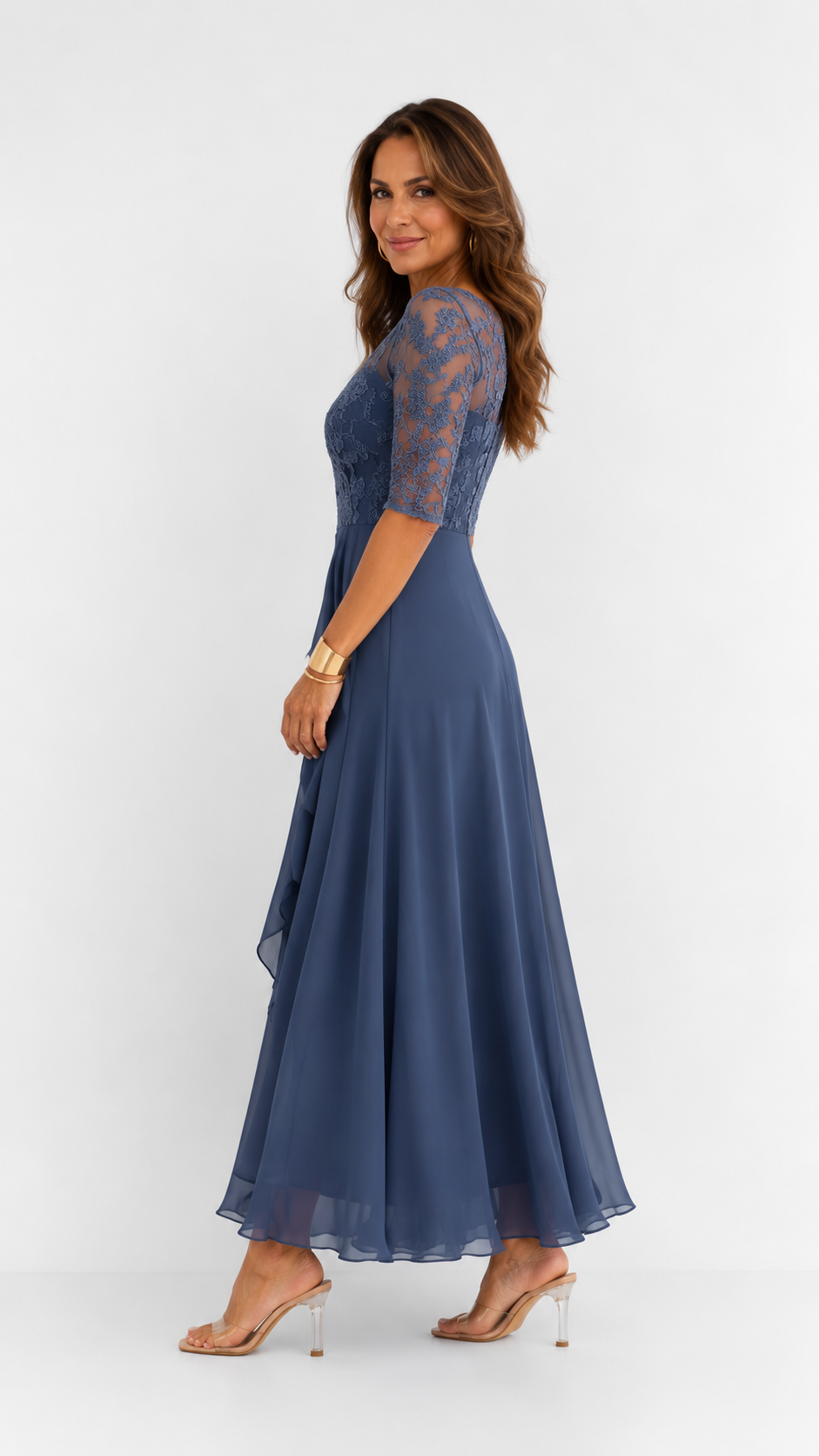Rhonda | Elegant Lace Midi Dress