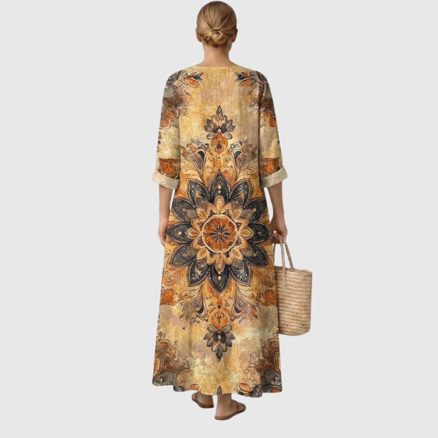 Boho Flowing Print Maxi Dress
