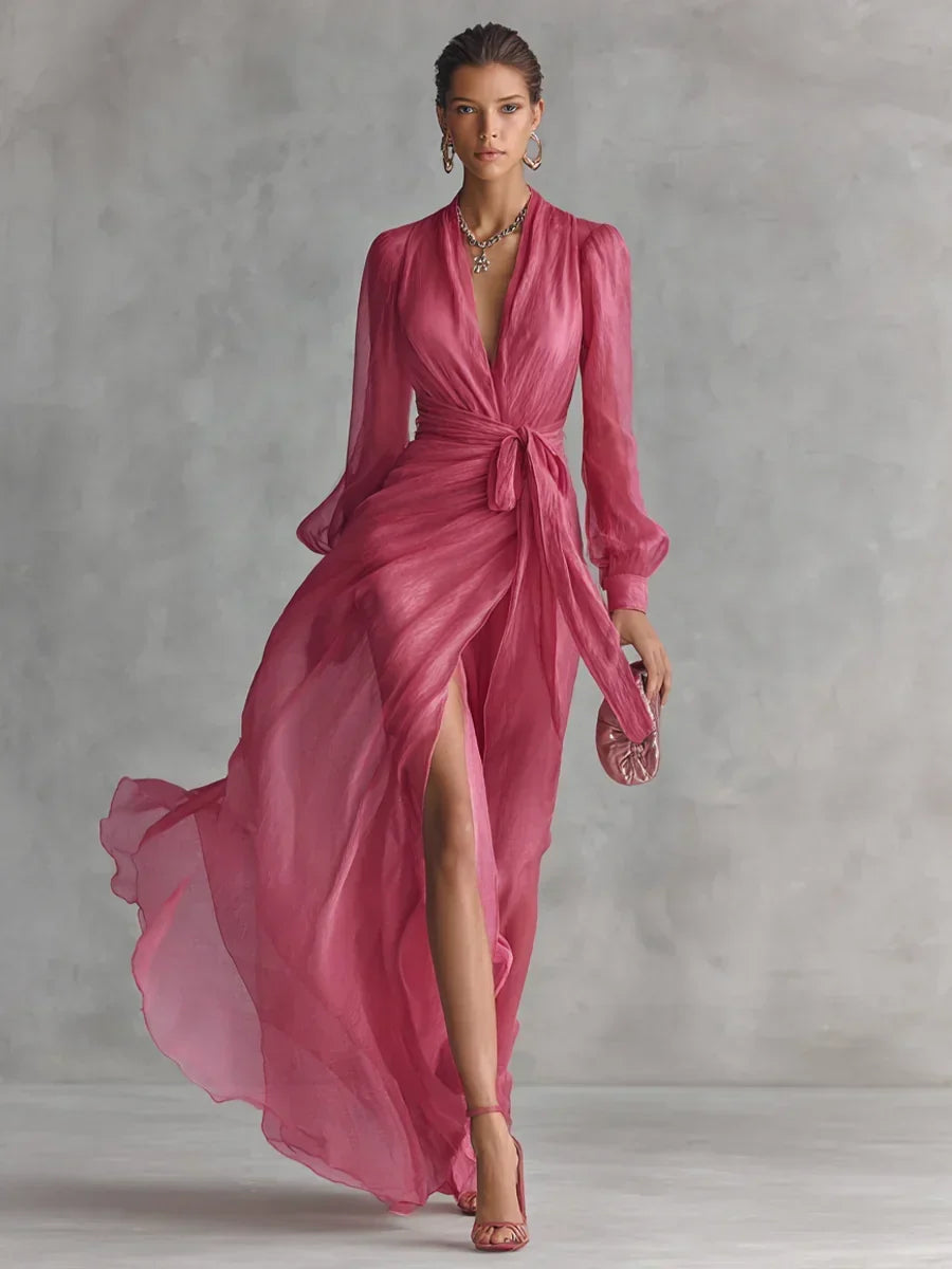 Gloria Maxi Dress with V-Neck