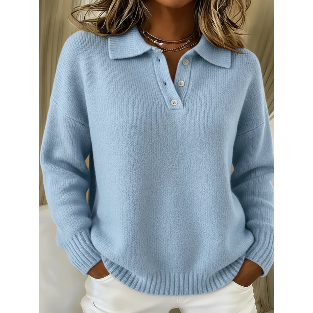 Marina | Soft Polo Collar Sweater