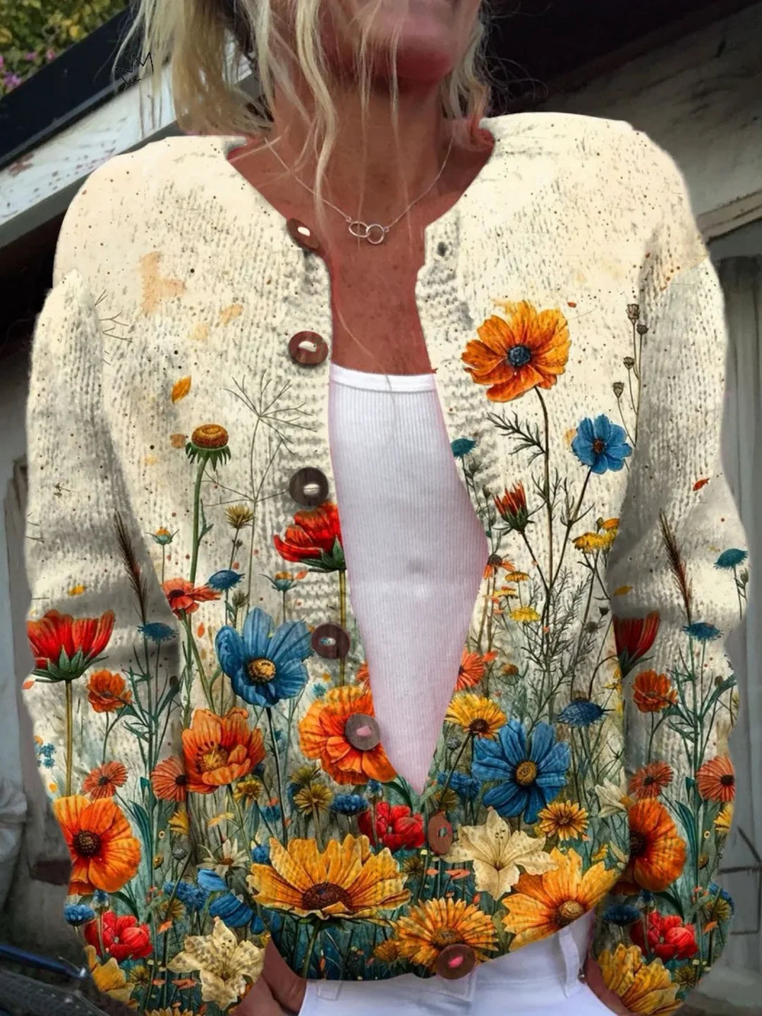Tansy | Wildflower Print Knit Cardigan
