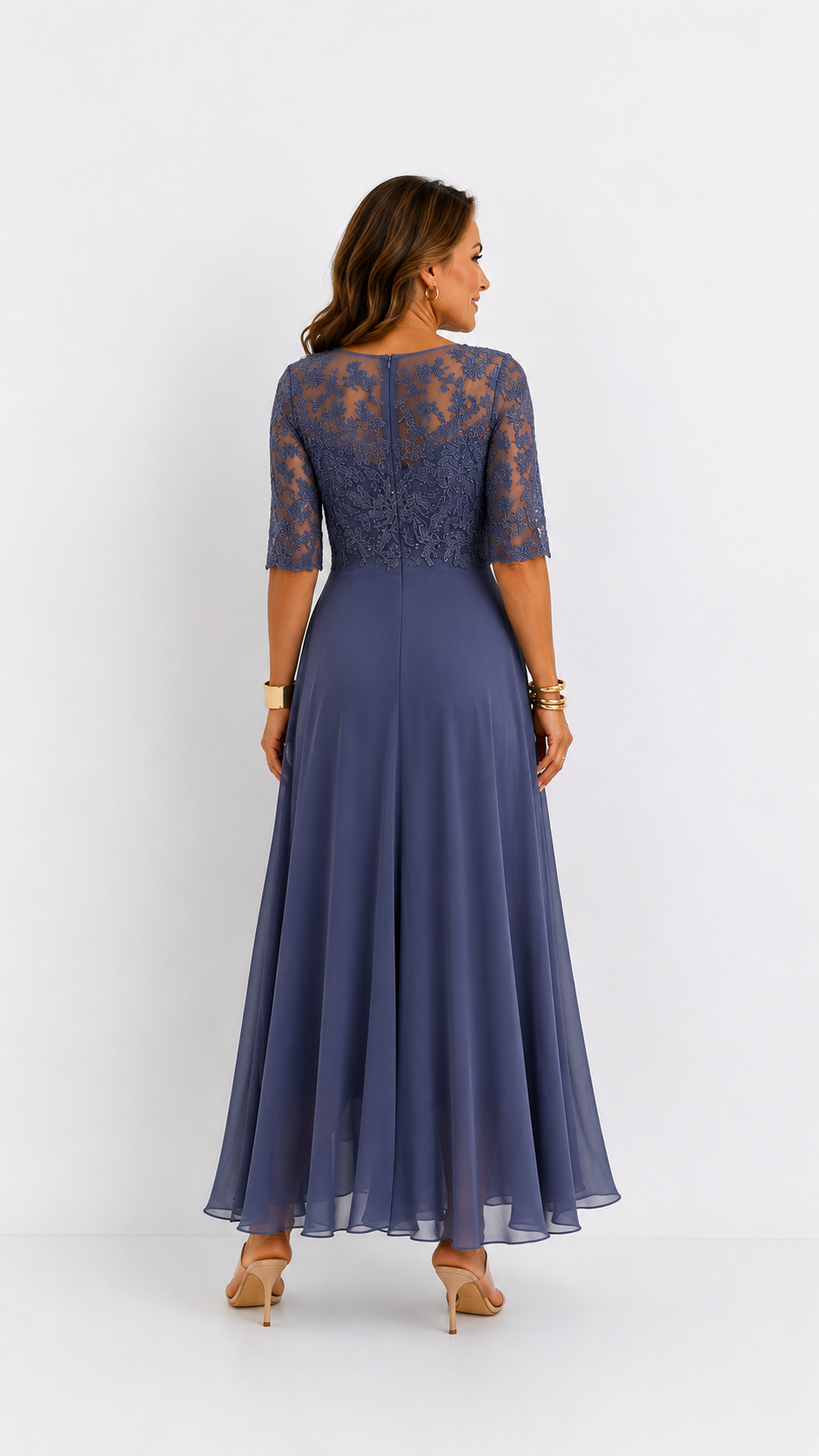 Rhonda | Elegant Lace Midi Dress