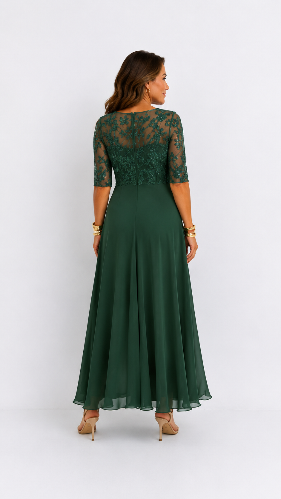 Rhonda | Elegant Lace Midi Dress