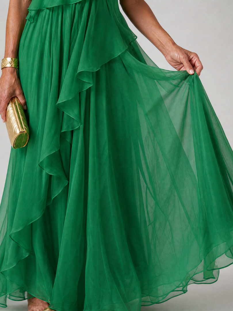 Tracey | Cascading Ruffle Maxi Dress