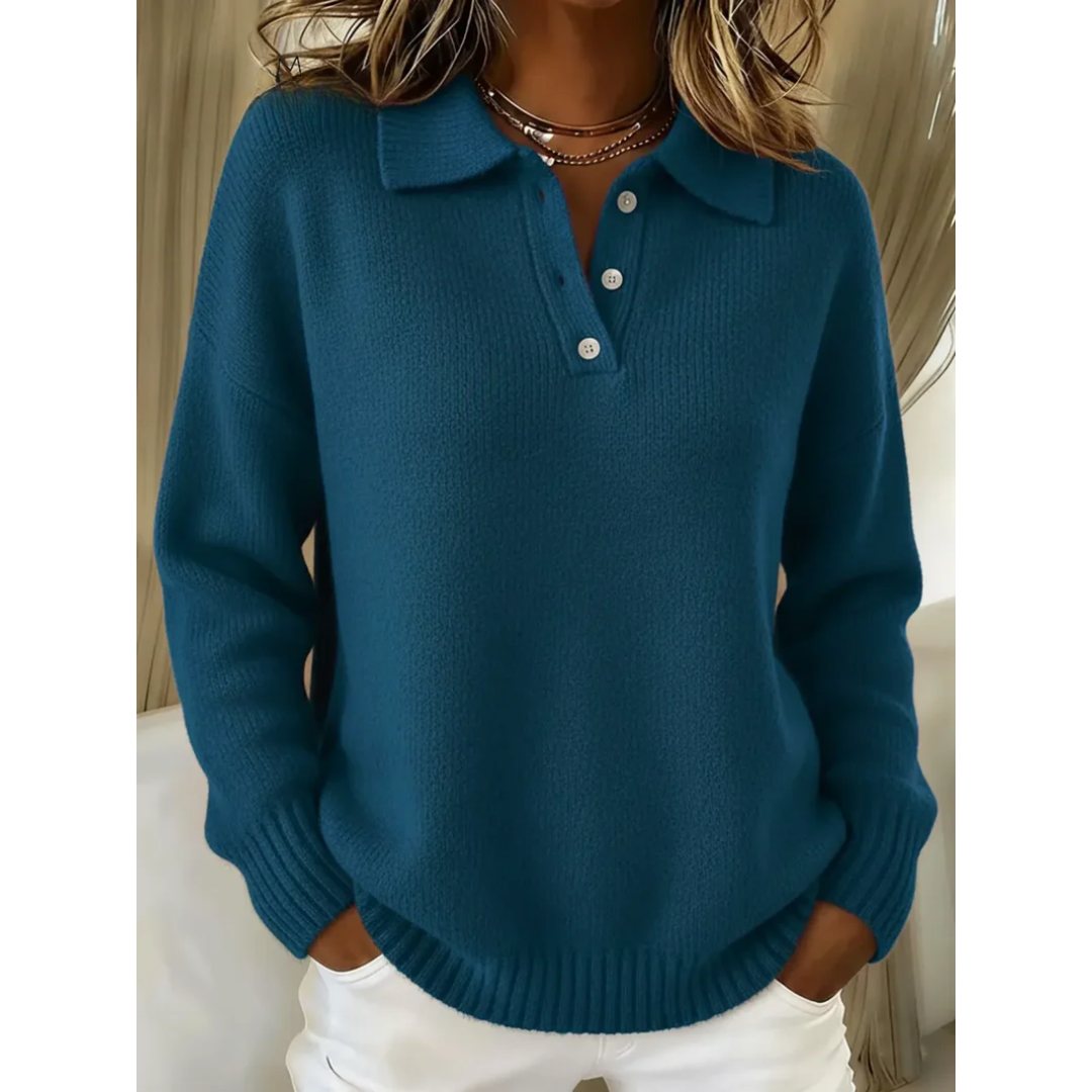 Marina | Soft Polo Collar Sweater