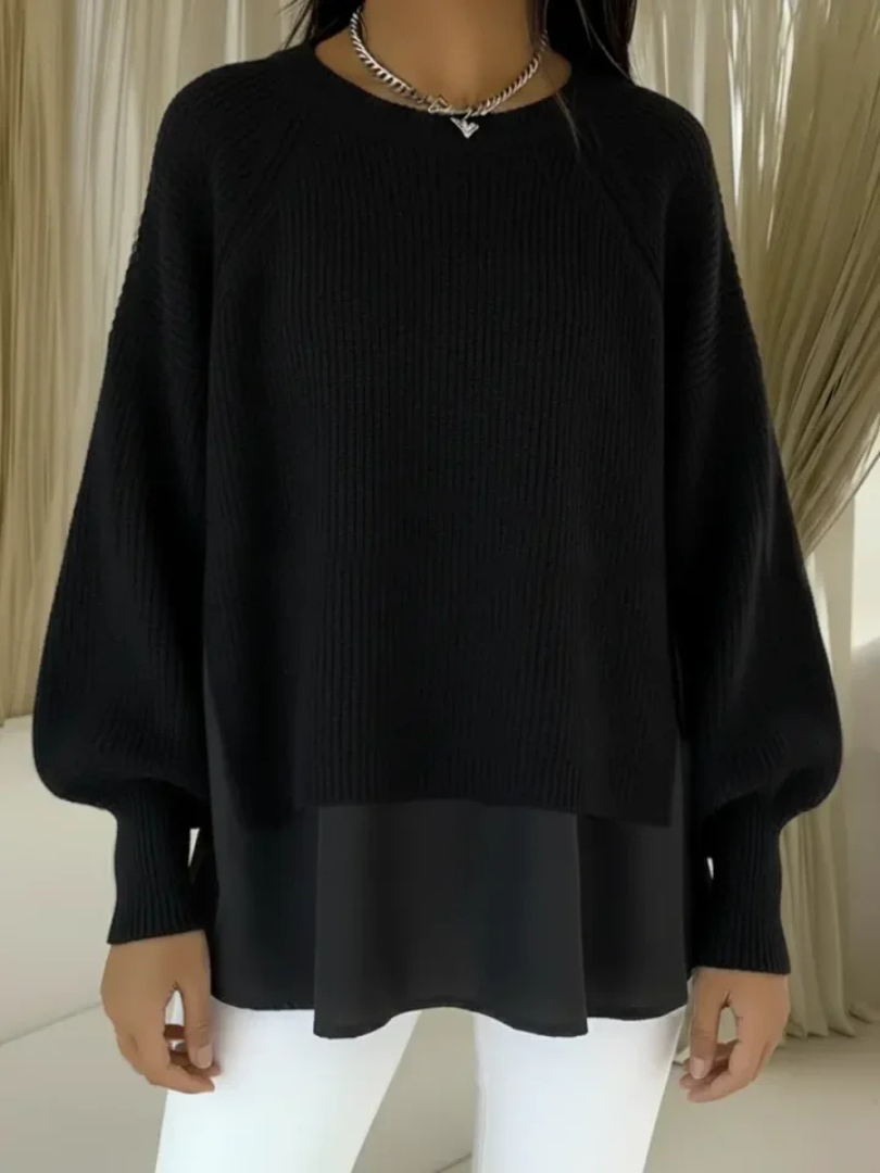 Cassidy | Layered Look Ribbed Sweater