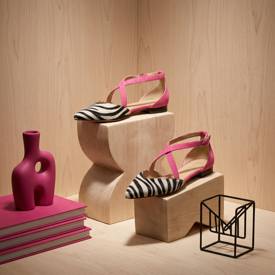 Fernanda | Zebra Print Ballet Flats with Straps