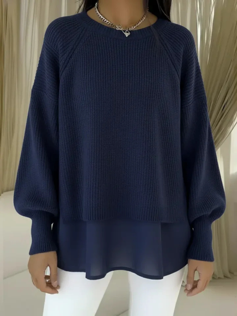 Cassidy | Layered Look Ribbed Sweater
