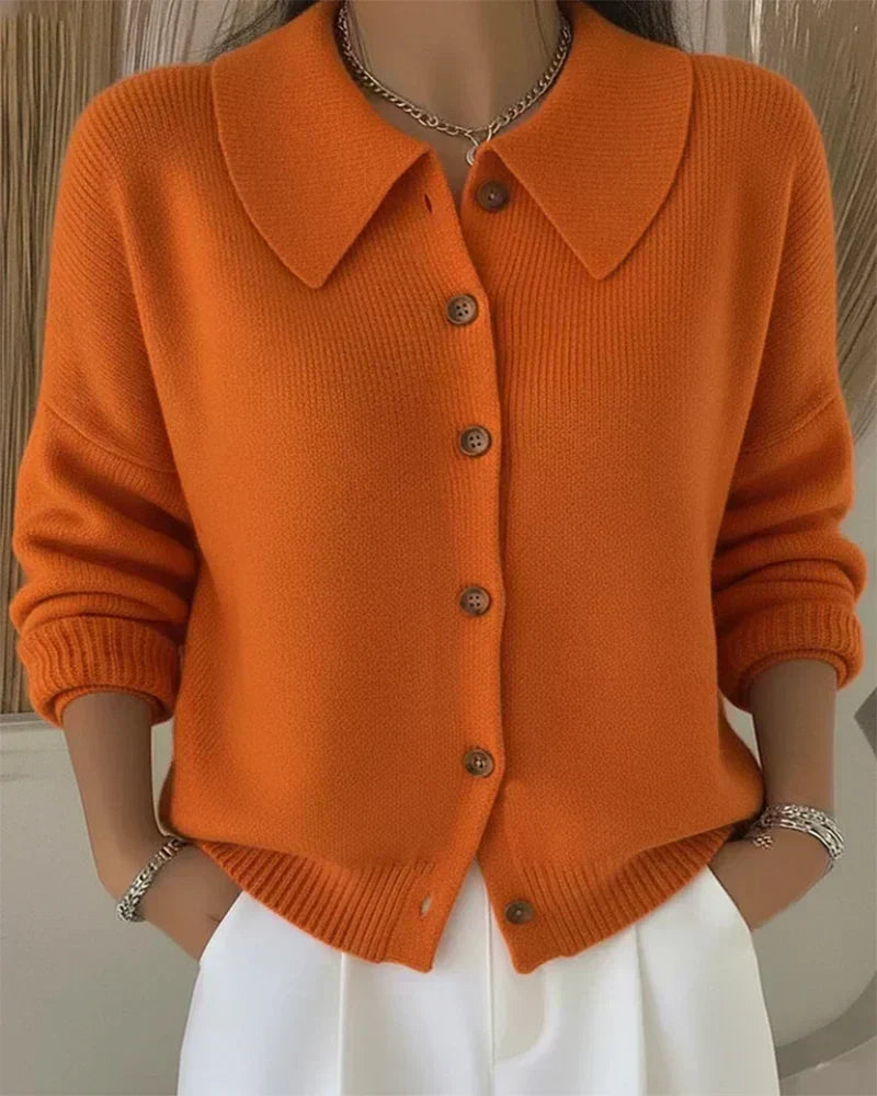 Verity | Collared Knit Cardigan