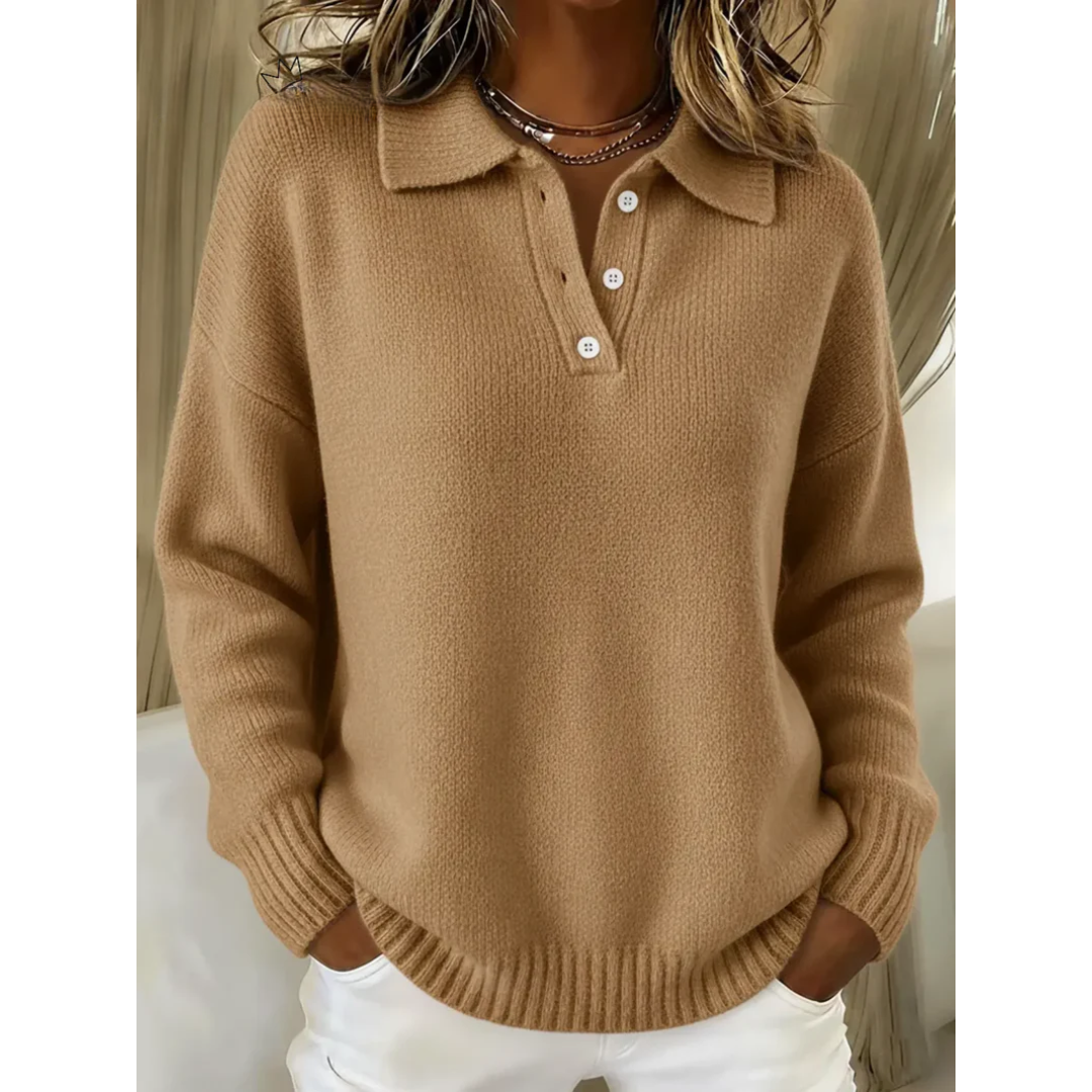 Marina | Soft Polo Collar Sweater