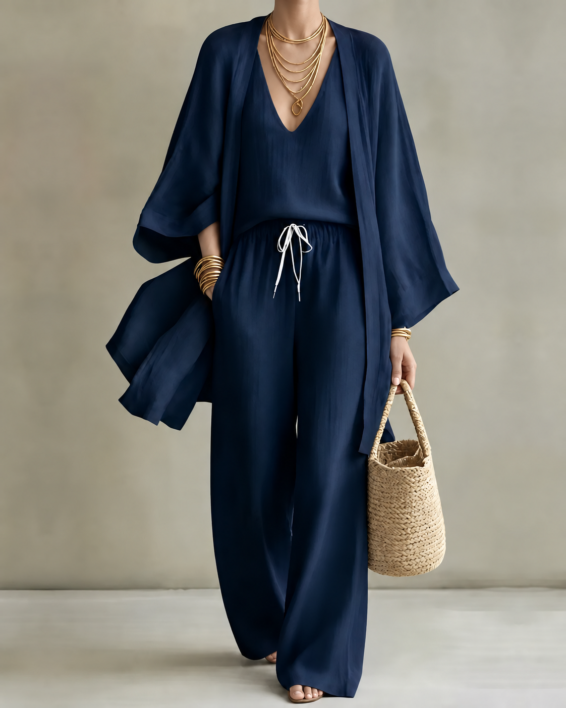 Tanisha | Three-Piece Linen Look Set