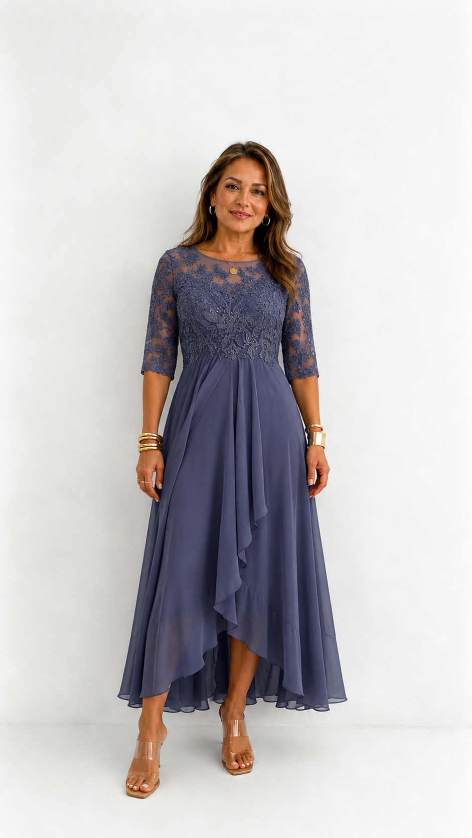 Rhonda | Elegant Lace Midi Dress