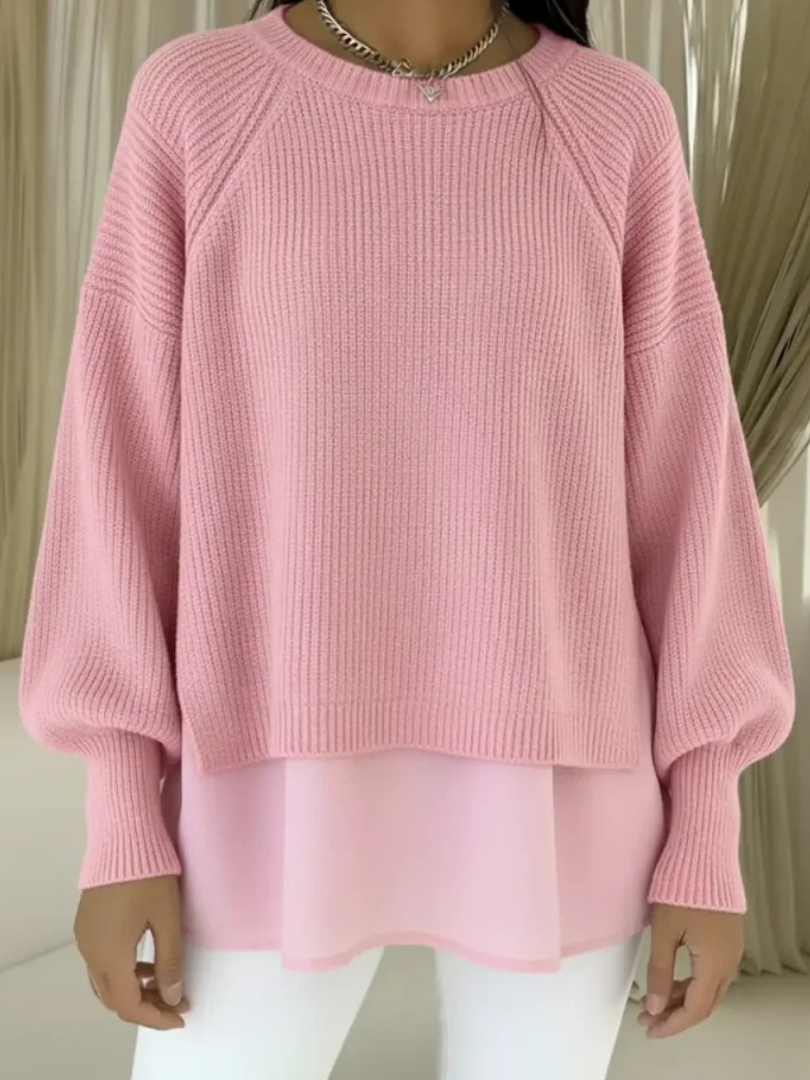 Cassidy | Layered Look Ribbed Sweater
