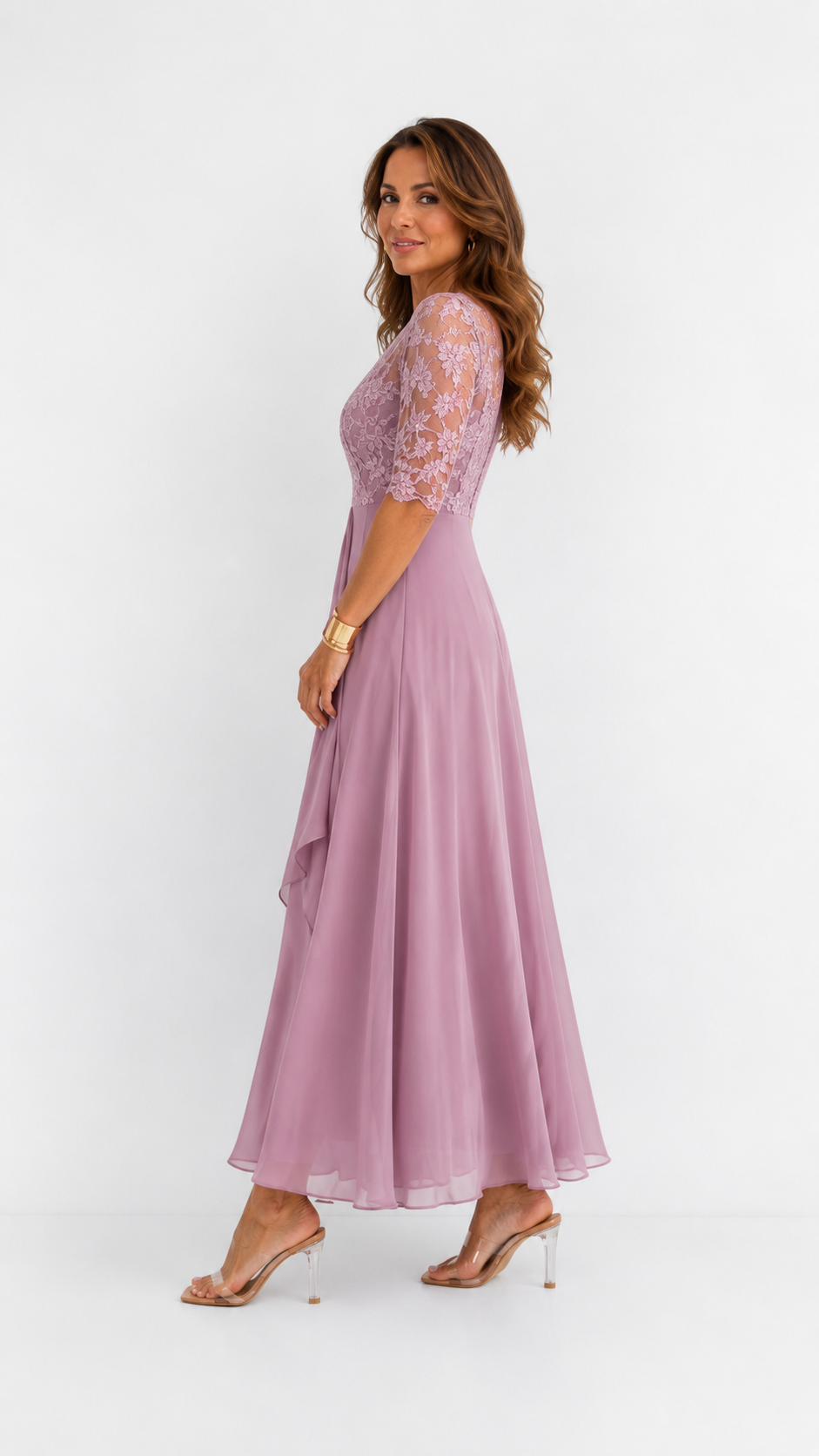 Rhonda | Elegant Lace Midi Dress