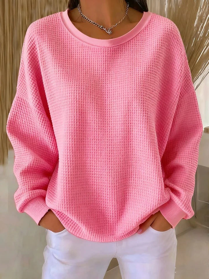 Nora | Textured Crew Neck Sweater
