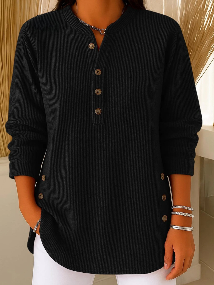 Neve | Henley Knit Tunic Top