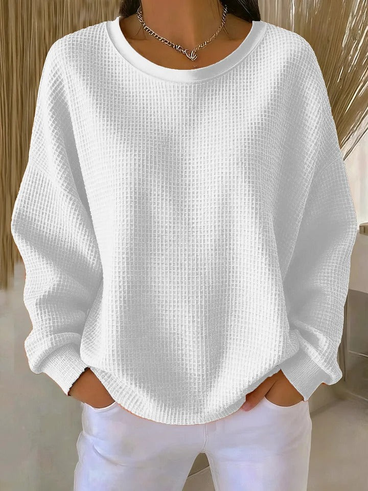 Nora | Textured Crew Neck Sweater
