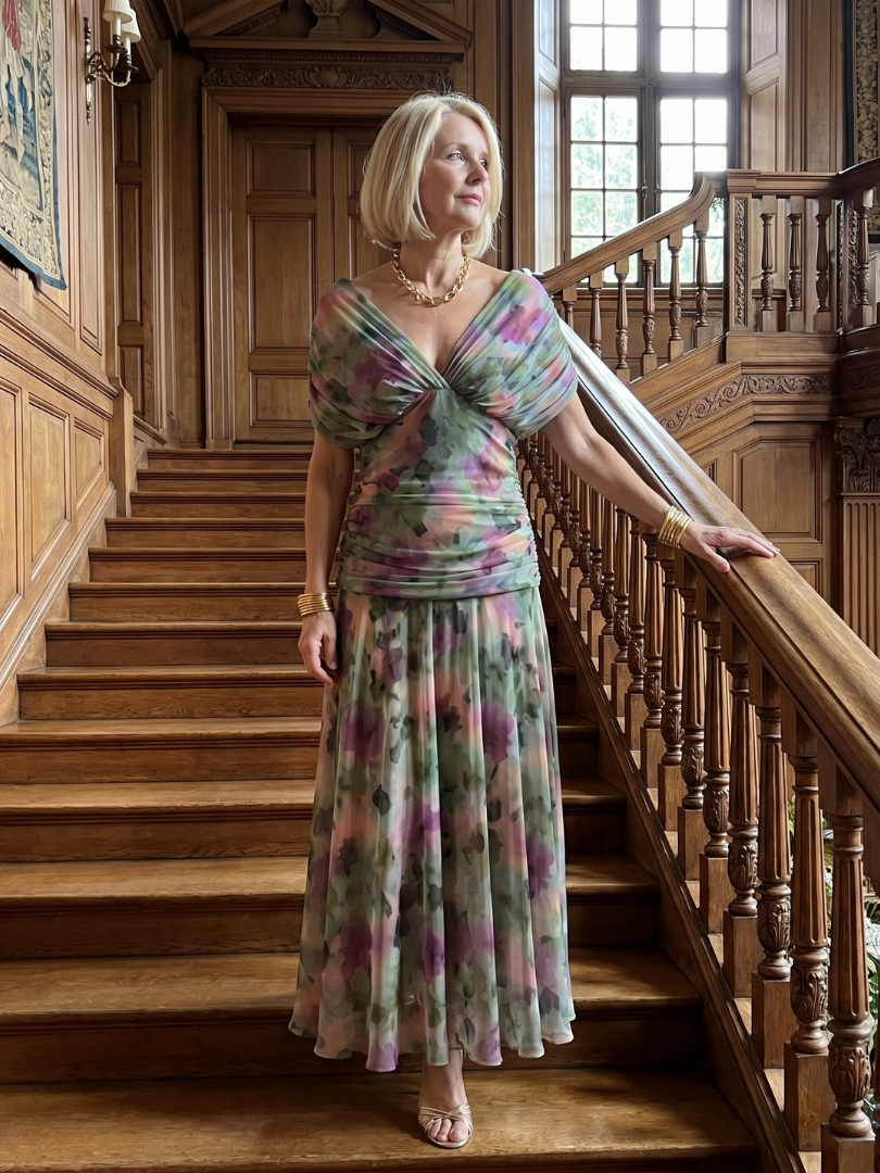 Danae | Off Shoulder Flow Midi Dress