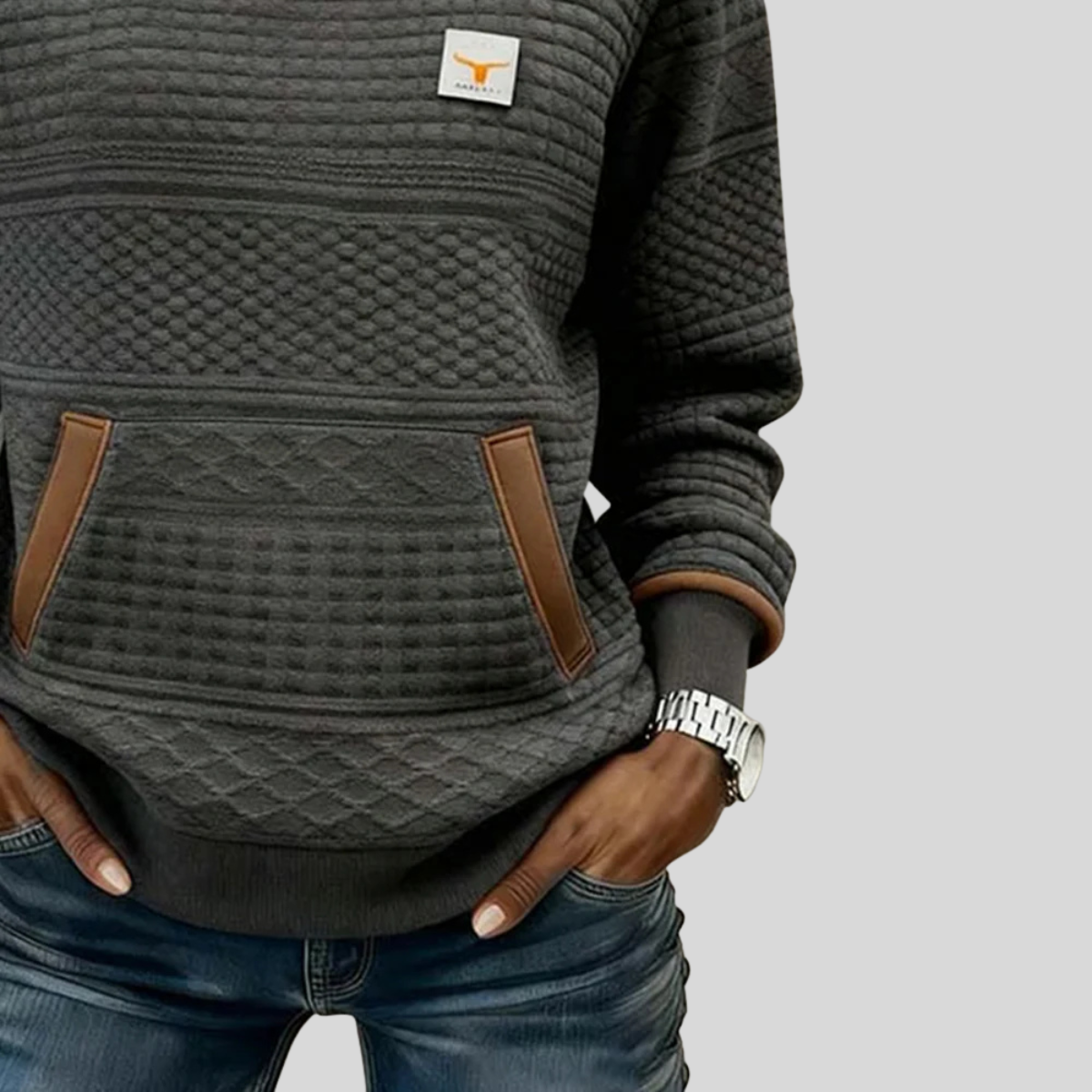 Noelle | Crew Neck Colorblock Sweatshirt