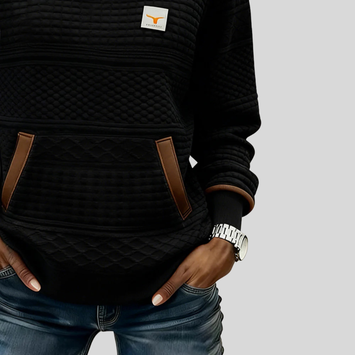 Noelle | Crew Neck Colorblock Sweatshirt