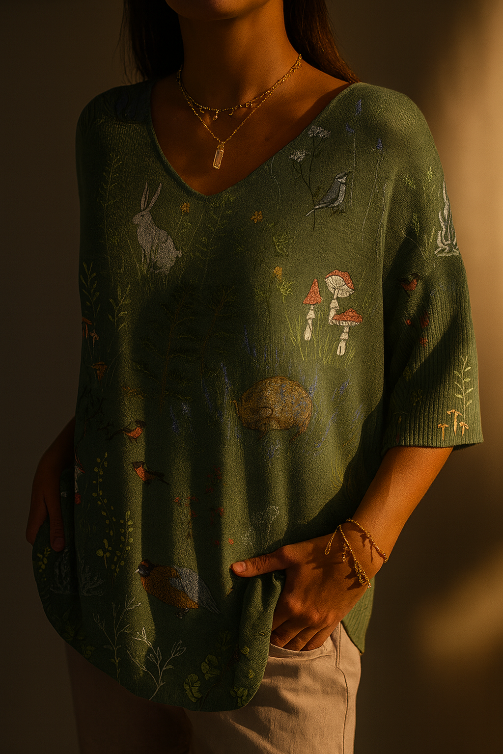 Fern | Woodland Print Relaxed Top