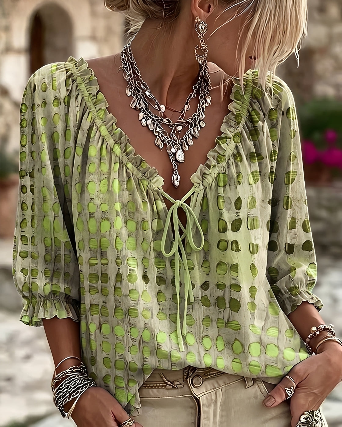 Candice | Polka-Dot Blouse