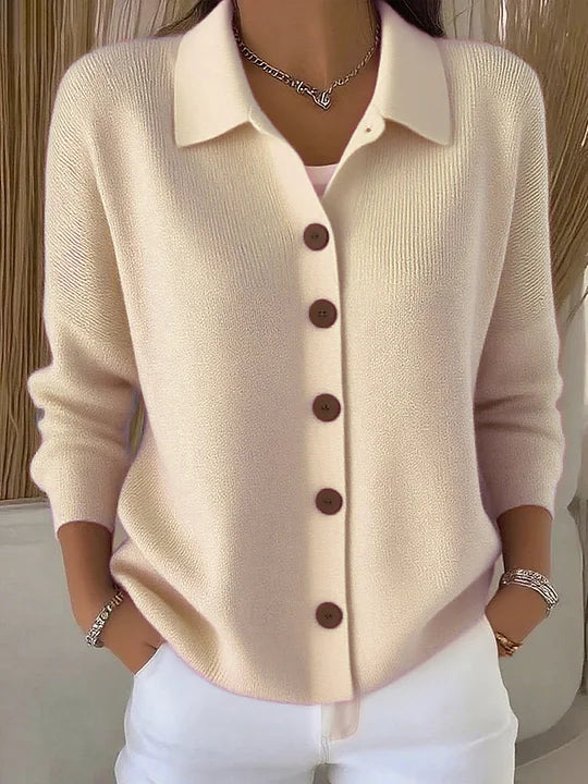 Josephine | Collared Button-Front Cardigan