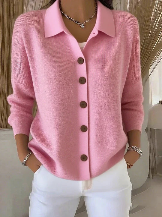 Josephine | Collared Button-Front Cardigan