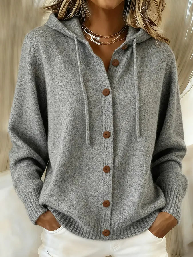 Bridget | Hooded Drawstring Cardigan