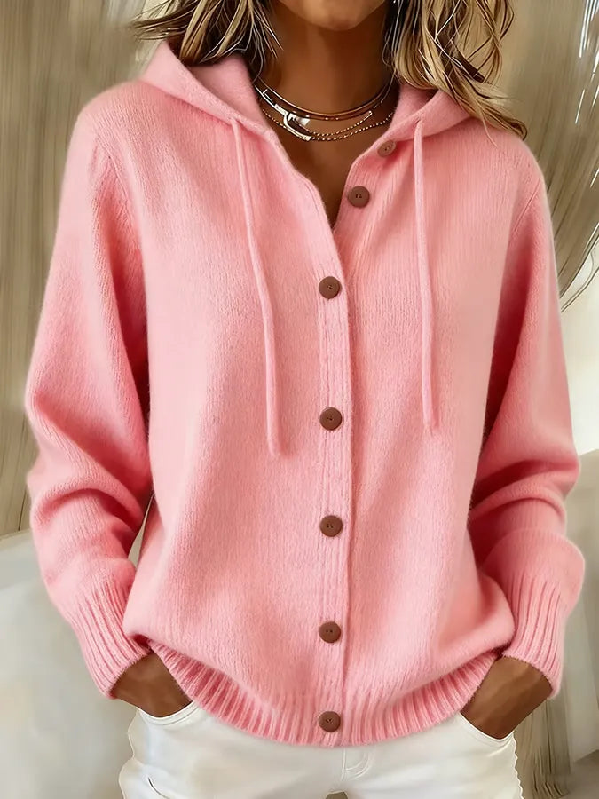 Bridget | Hooded Drawstring Cardigan