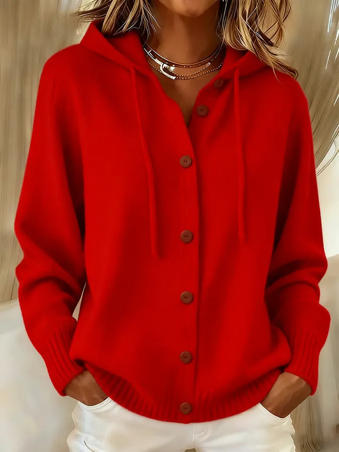 Bridget | Hooded Drawstring Cardigan