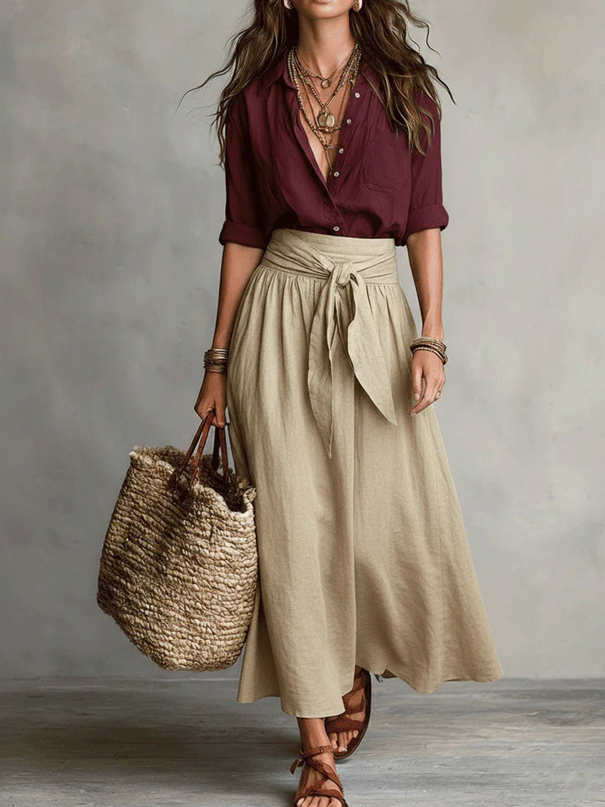 River | Two-Piece Top & Midi Skirt Set