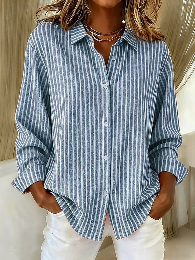 Gemma | Striped Button-Front Shirt
