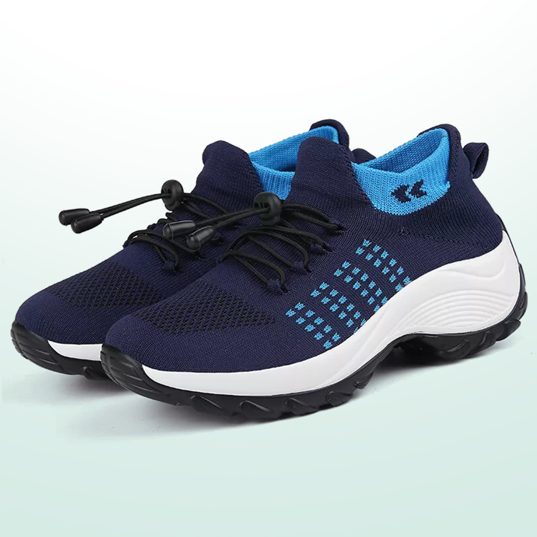 Paisley | Knit Orthopedic Shoes in Blue & Navy