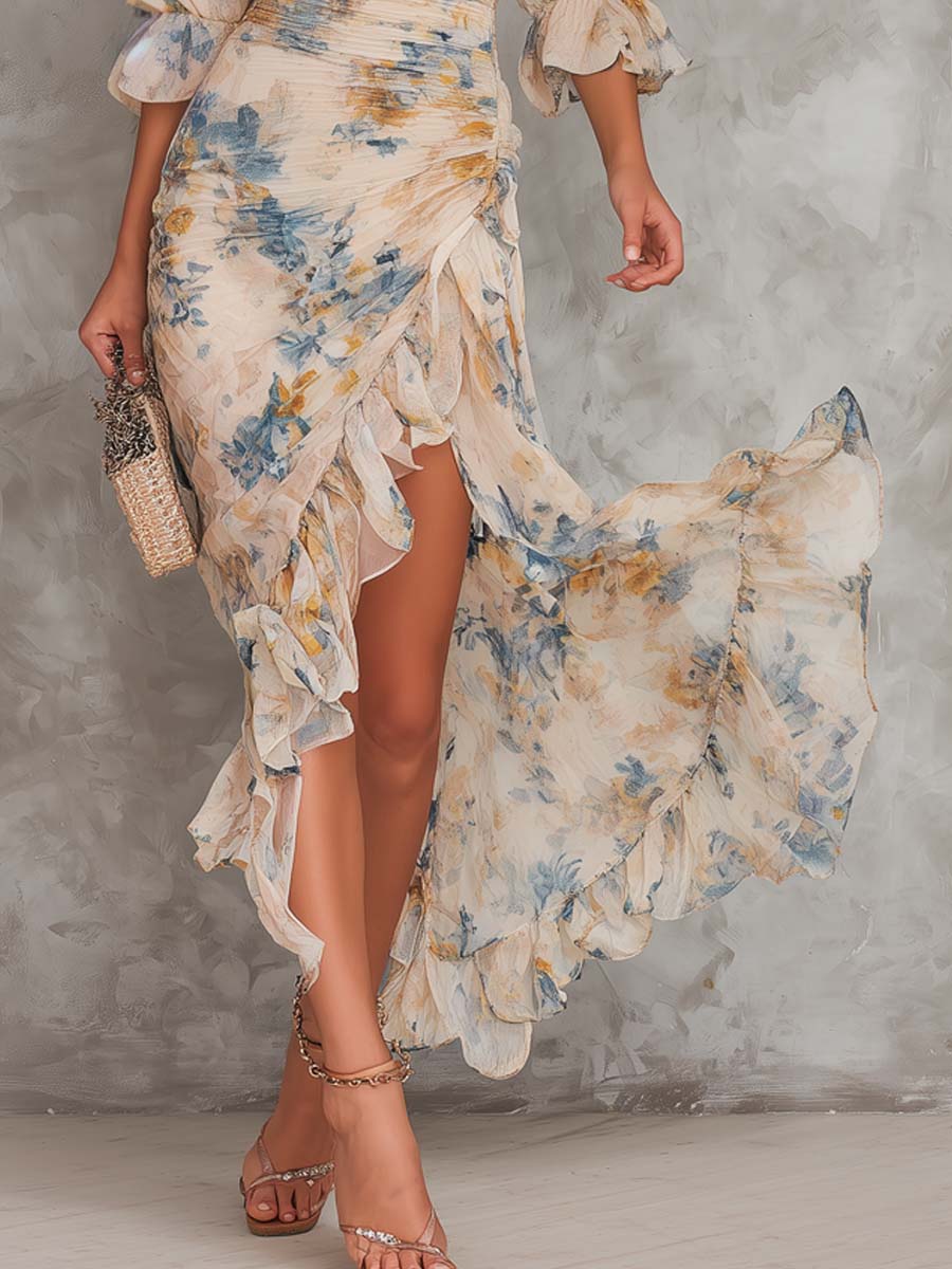 Cassia | Floral Tiered Maxi Dress