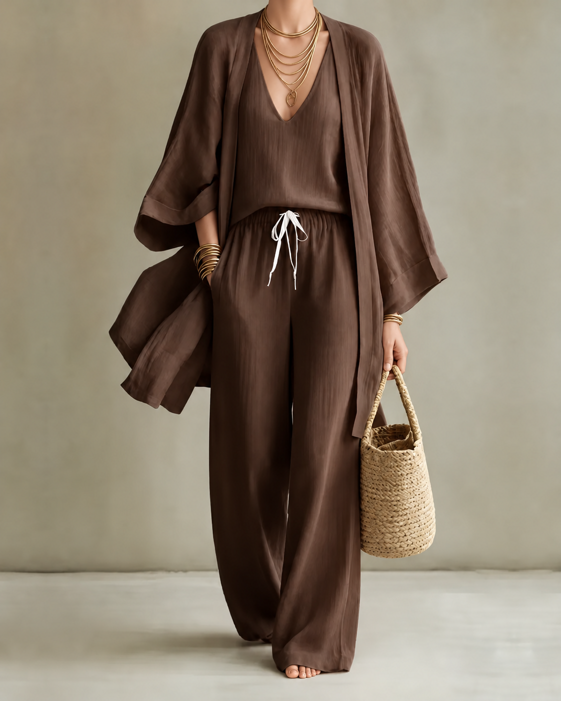 Tanisha | Three-Piece Linen Look Set