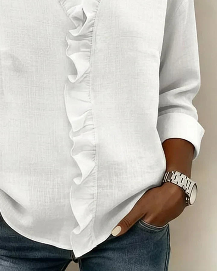 Coralie | Ruffled V-Neck Blouse