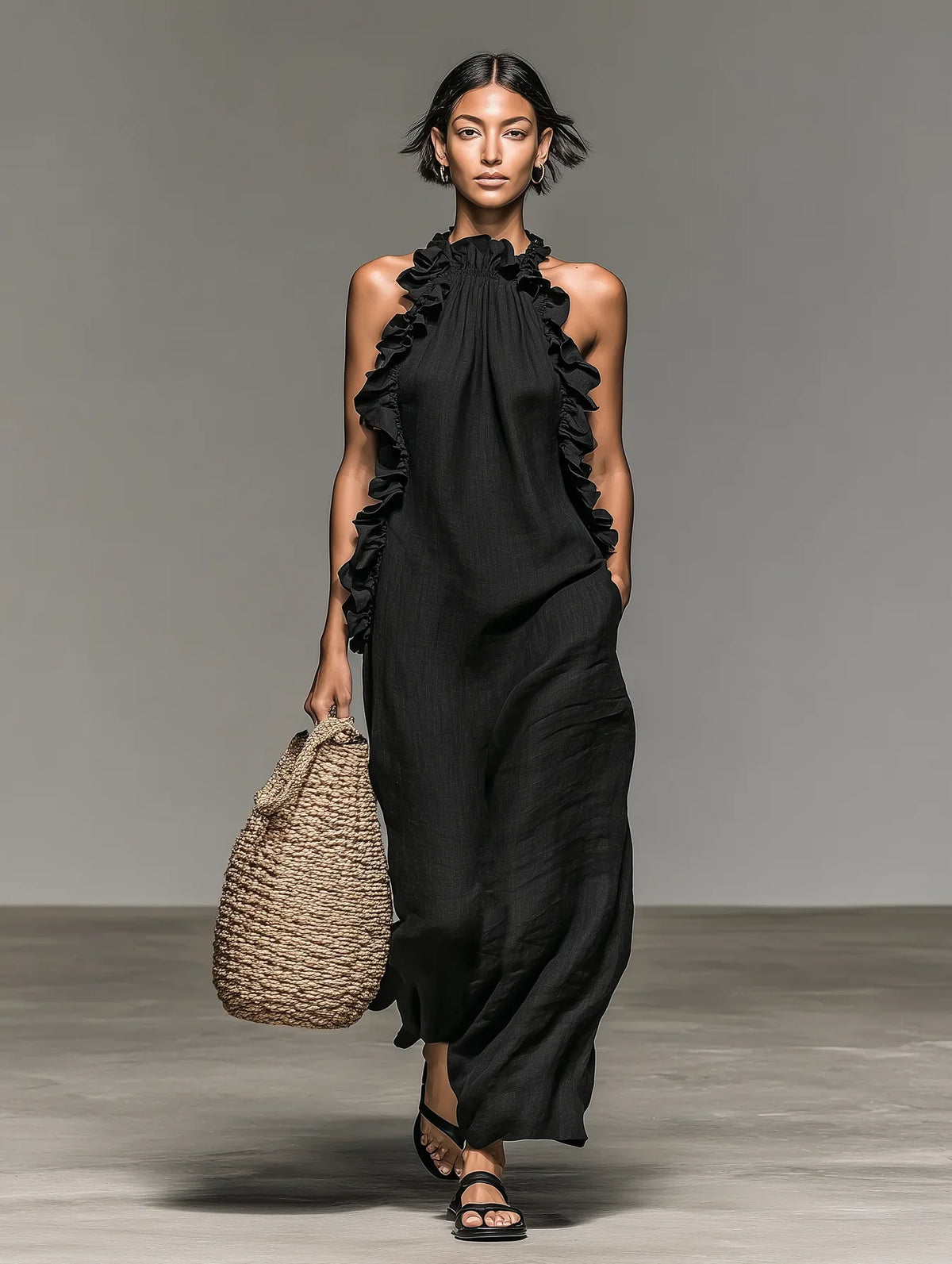 Aliette | Flowy Maxi Dress with Ruffles