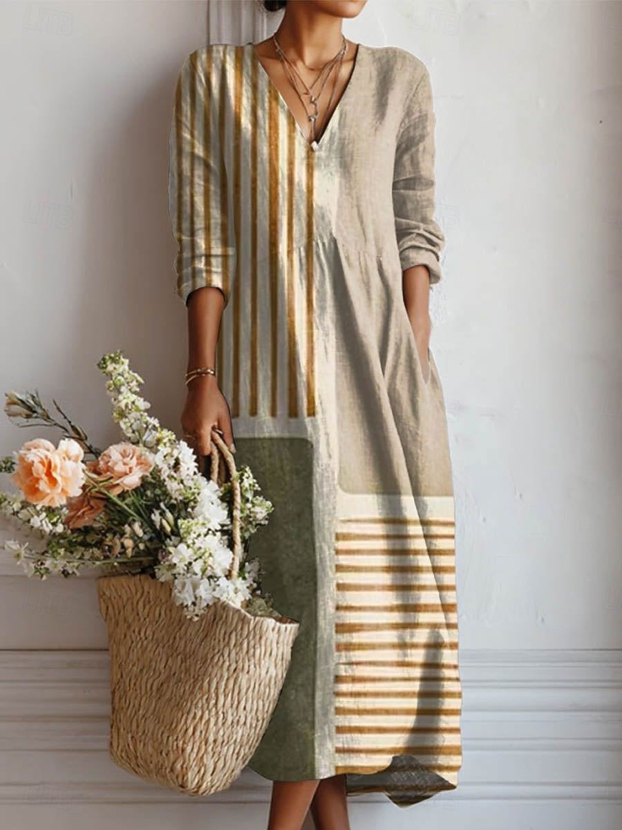 Boho Multicolor Print Maxi Dress