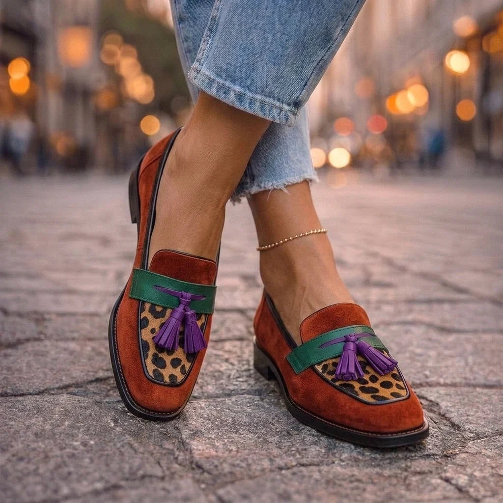 Noemi | Square Toe Tassel Loafers