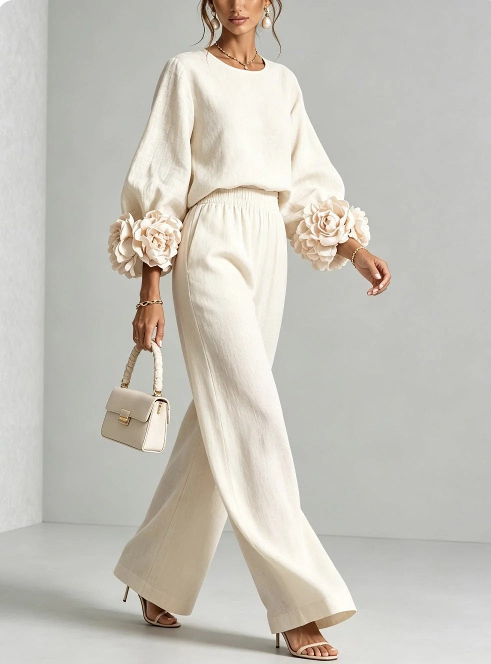 Penelope | Floral Appliqué Two-Piece Set