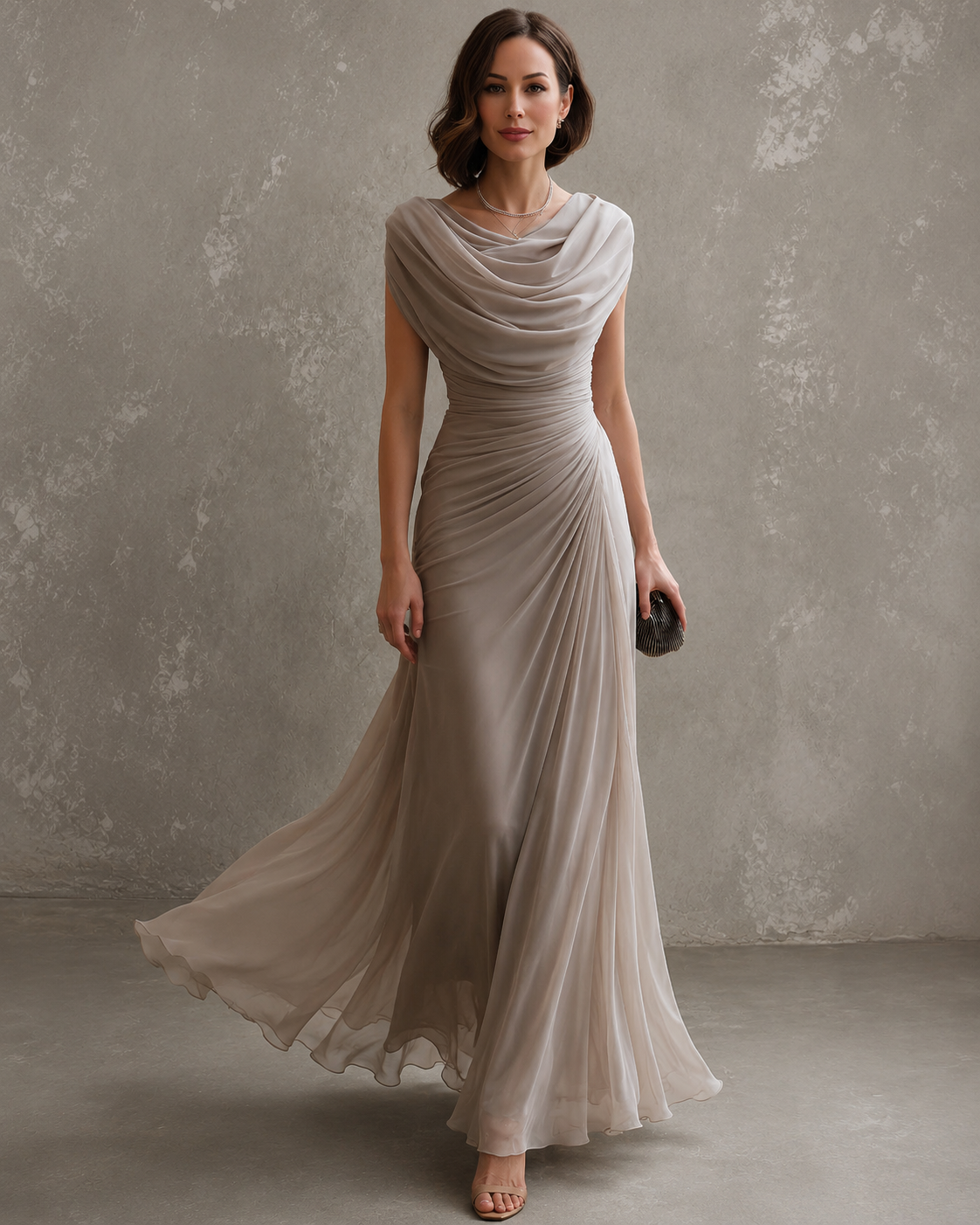 Aurora | Elegant Draped Maxi Dress