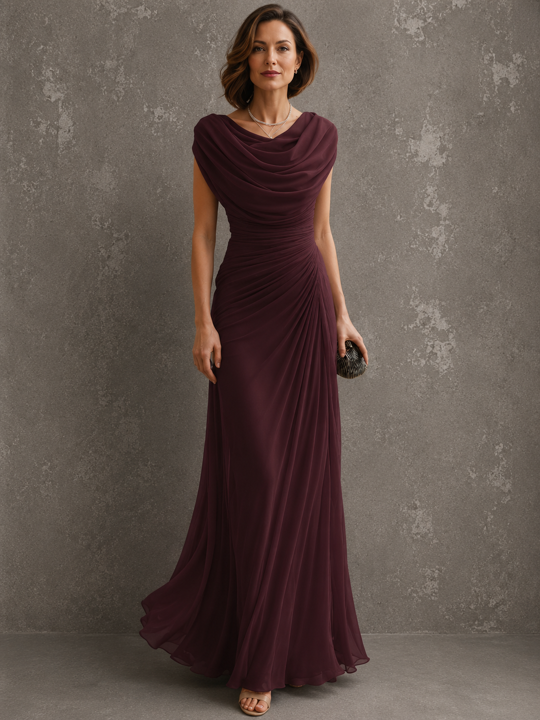 Jilliann | Ruched Sleeveless Maxi Dress