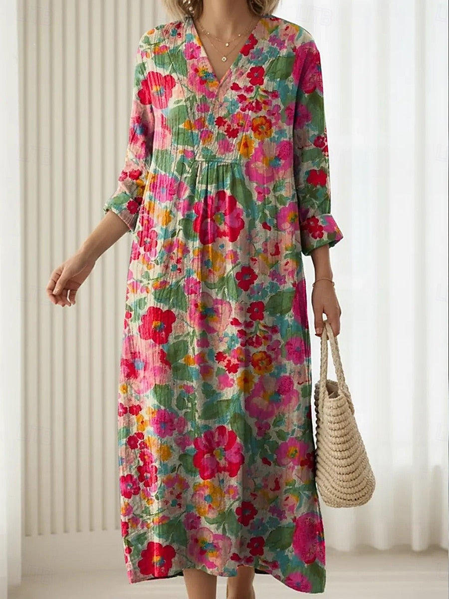 Boho Ocean Print Long Dress