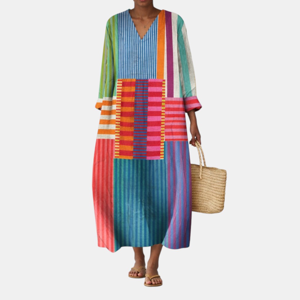 Boho Wanderer Print Long Dress