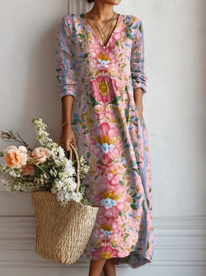 Boho Ethnic Print Long Dress