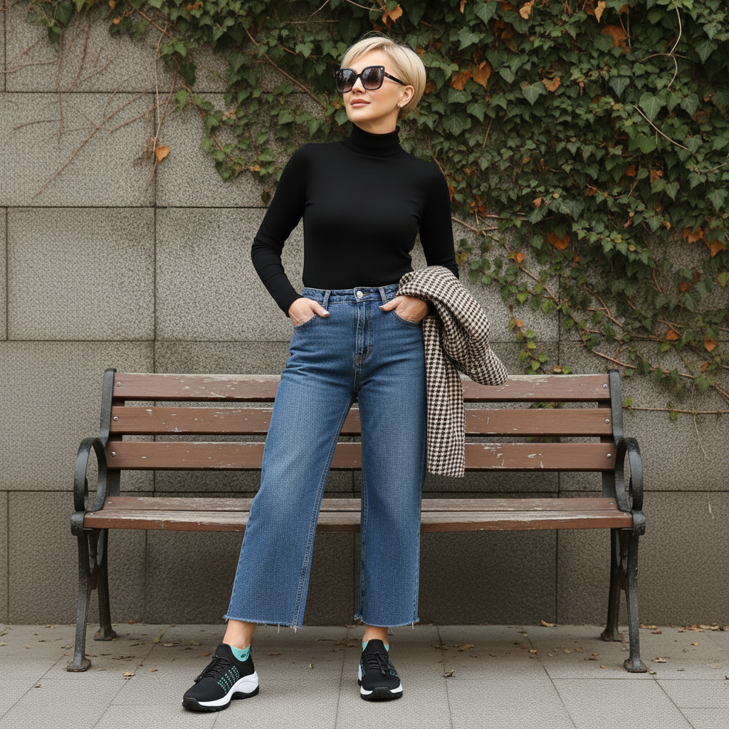 Linda | Knit Orthopedic Shoes in Green & Black