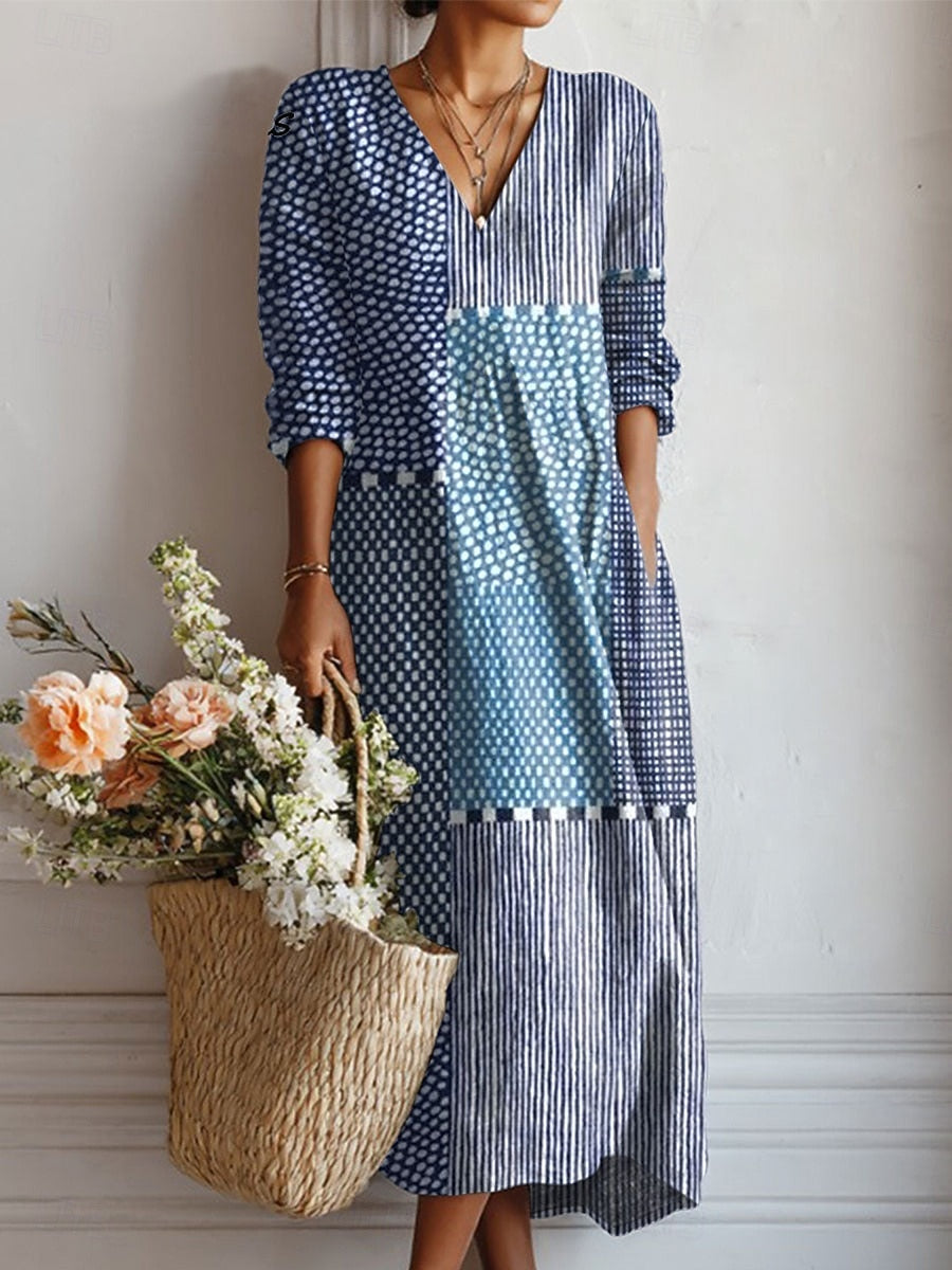 Boho Desert Print Long Dress