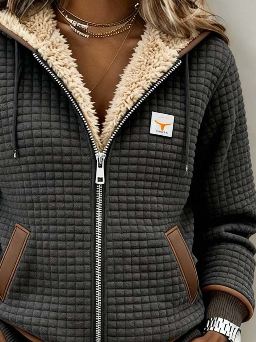 Sandra | Sherpa-Lined Quilted Hooded Jacket
