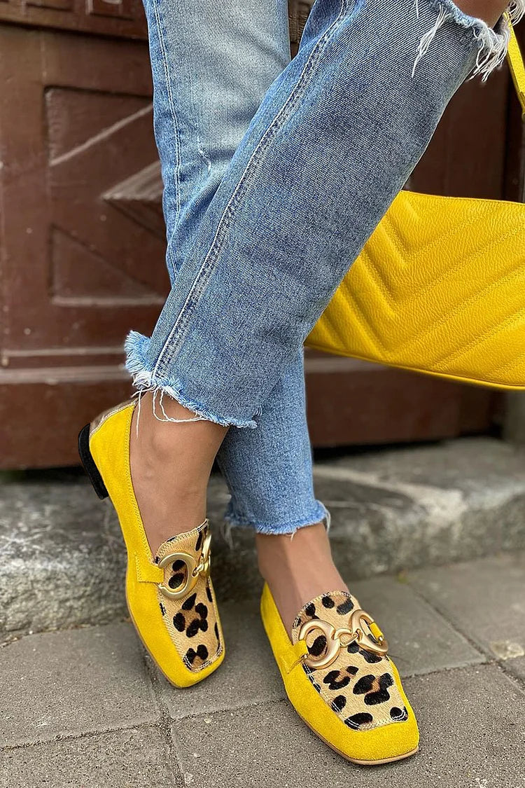 STELLE - Animal Print Loafers